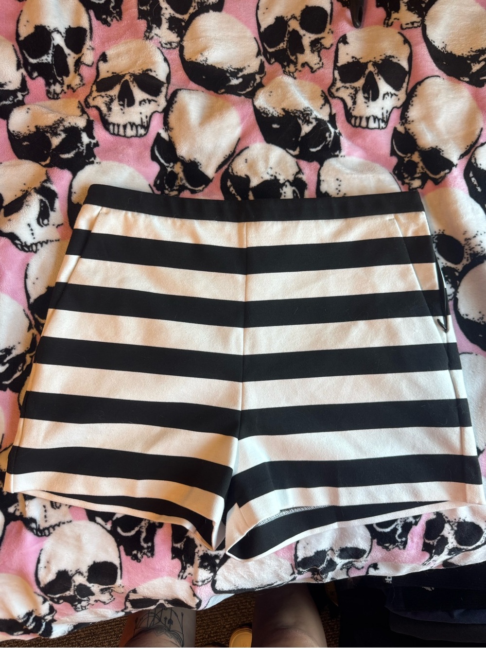 Express Black & White Striped Women's Bermuda Shorts